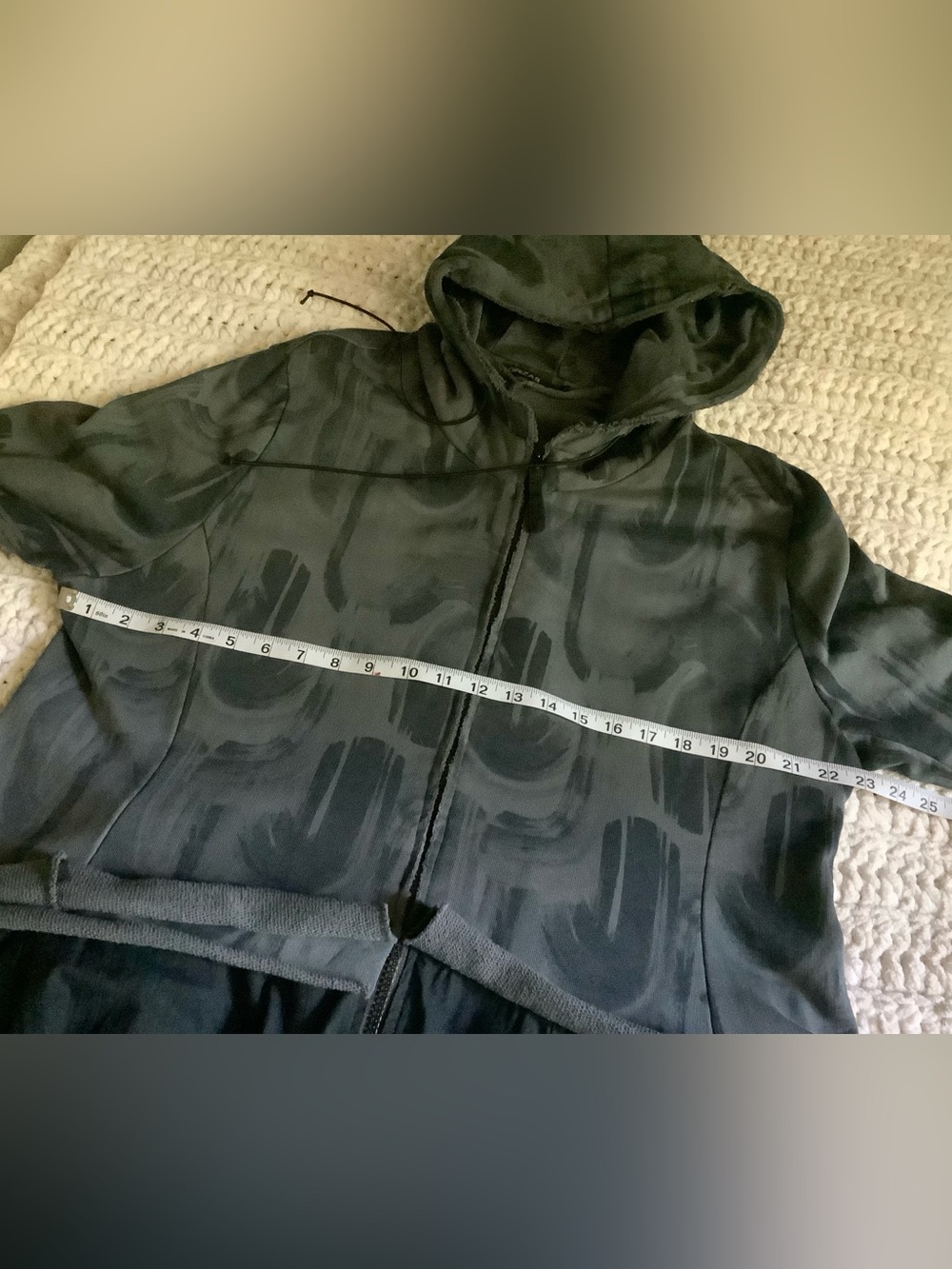 Grizas Two-Tone Gray Hooded Zip Long Sleeve Dress - Picture 8 of 11